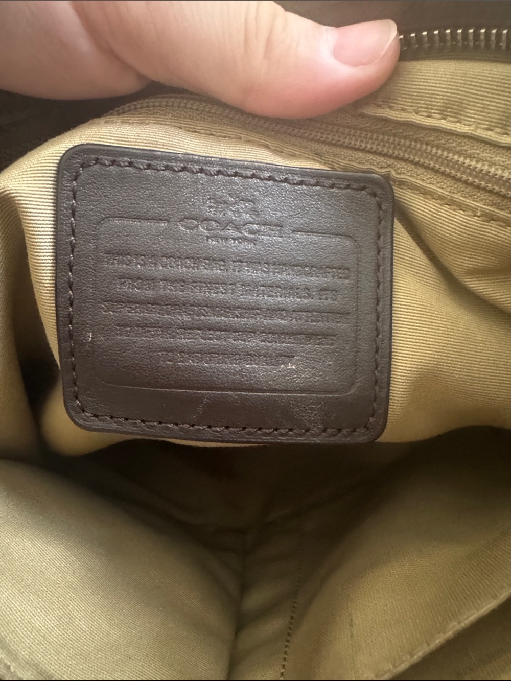 Coach Brown Signature Canvas Crossbody Bag with Dark Brown Trim - Picture 10 of 12